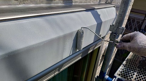 ⑤シャッターボックス塗装の詳細写真