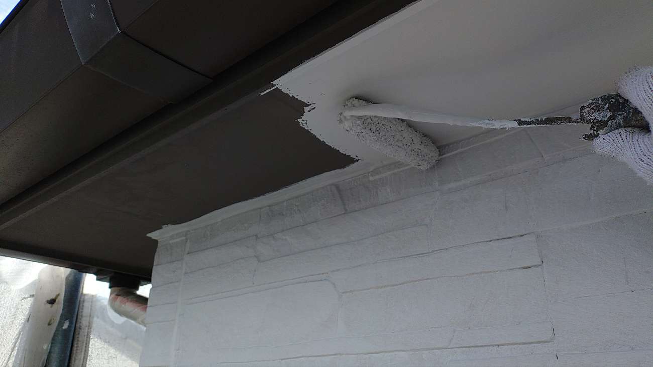 ④軒天塗装の詳細写真