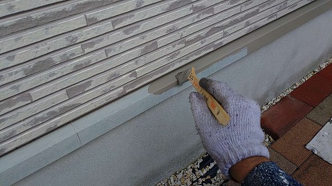 ⑤土台水切り塗装の詳細写真