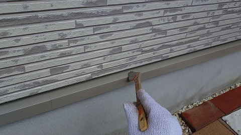 ⑤土台水切り塗装の詳細写真