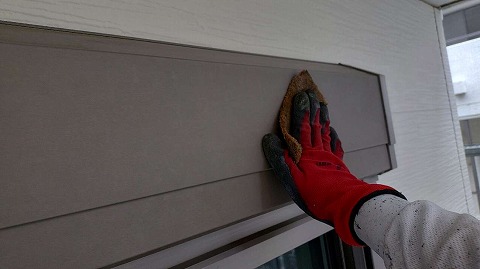 ④シャッターボックス塗装の詳細写真