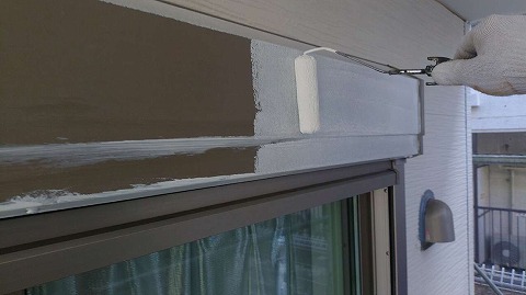 ④シャッターボックス塗装の詳細写真