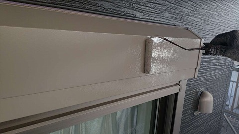 ④シャッターボックス塗装の詳細写真