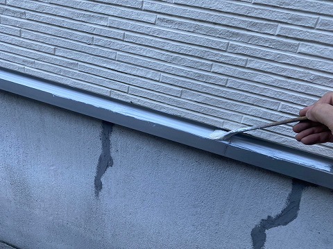 ⑤土台水切り塗装の詳細写真