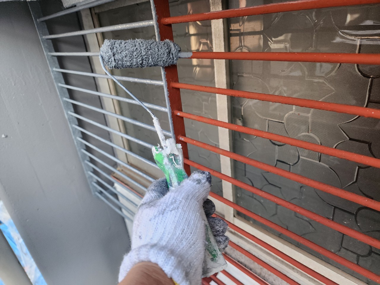 ⑤面格子塗装の詳細写真