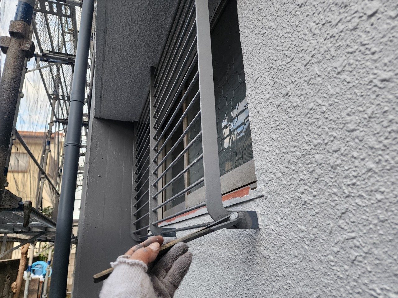 ⑤面格子塗装の詳細写真