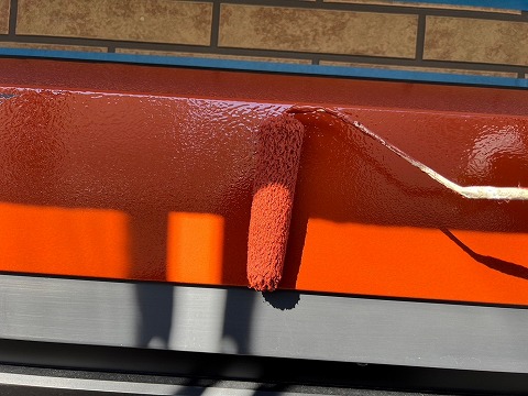 ④シャッターボックス塗装の詳細写真