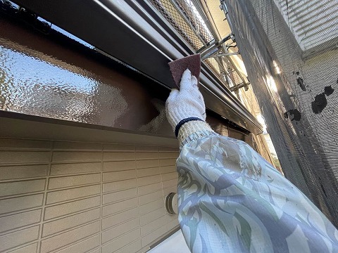 ⑧雨樋塗装の詳細写真