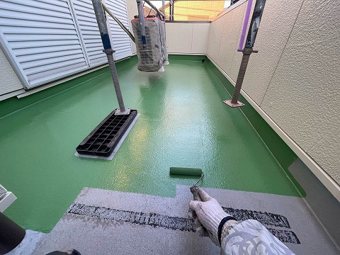 ②トップコート塗布の詳細写真