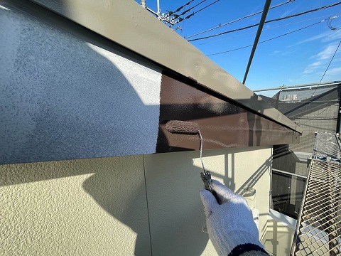 ⑦破風塗装の詳細写真