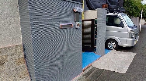 ③外構塀塗装の詳細写真