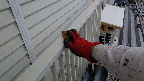 ⑦手摺塗装の詳細写真