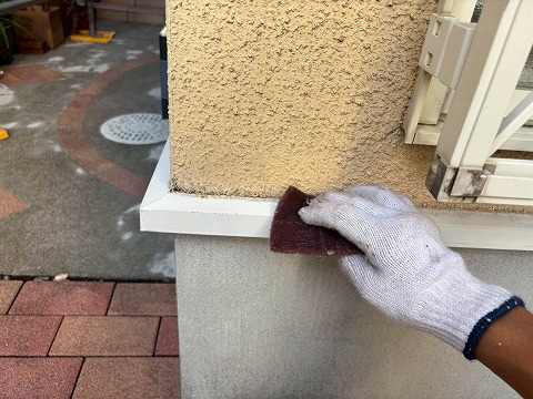 ⑦土台水切り塗装の詳細写真