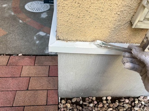 ⑦土台水切り塗装の詳細写真