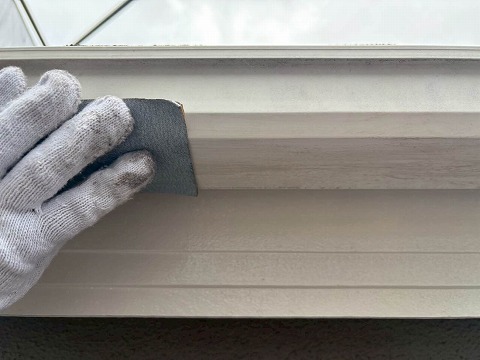 ⑤雨樋塗装の詳細写真