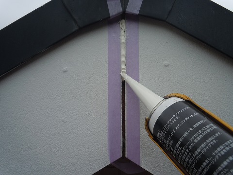 ④破風塗装の詳細写真