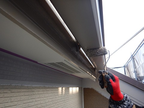 ⑥雨樋塗装の詳細写真