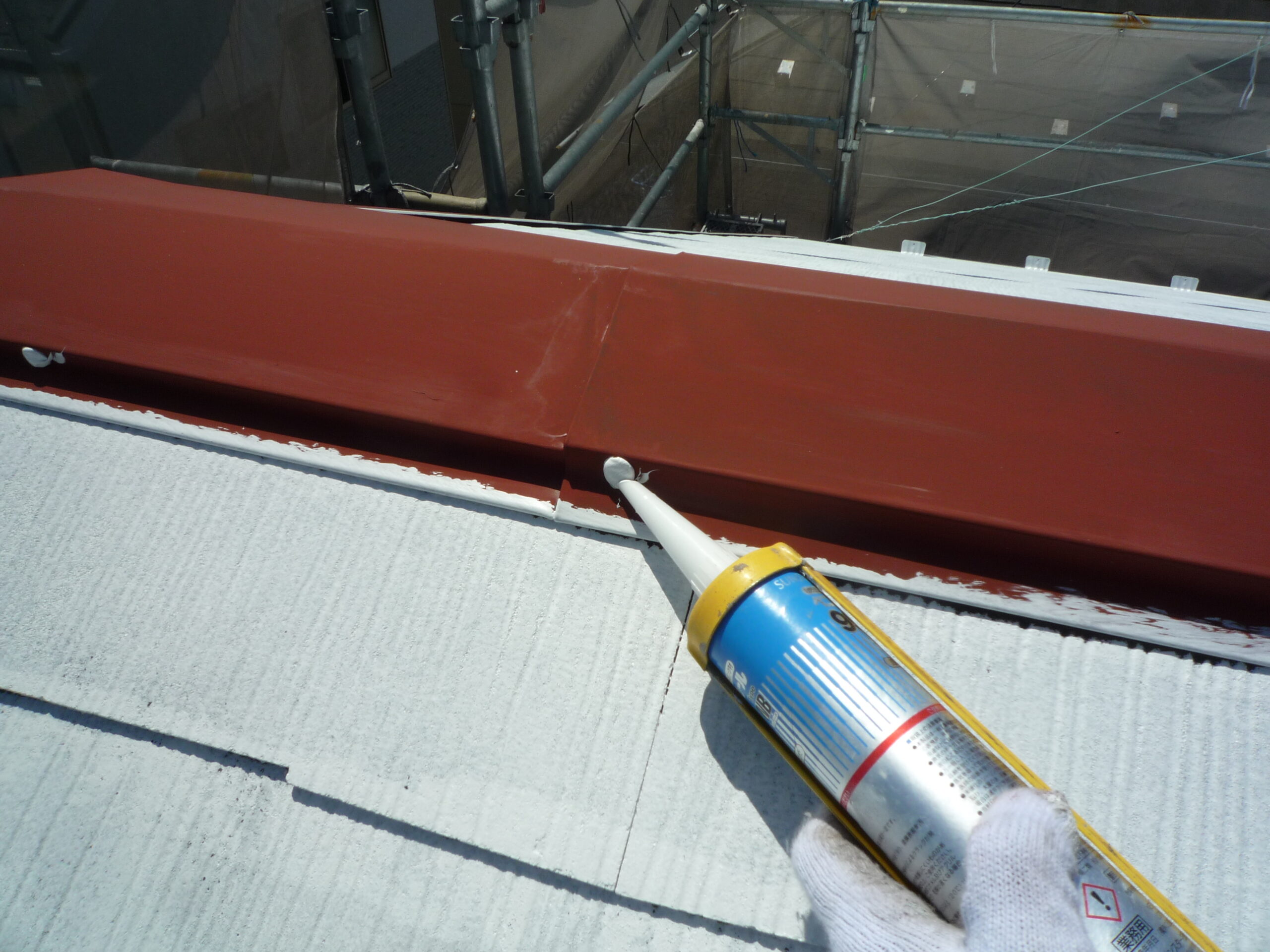 ③下塗りの詳細写真