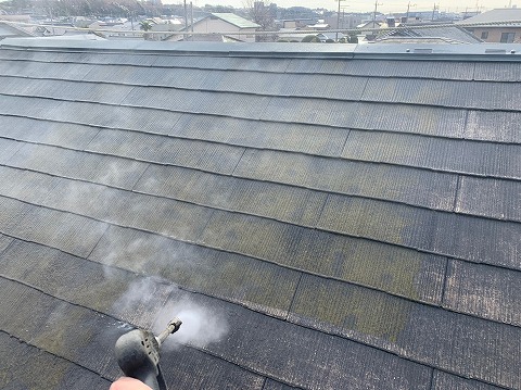 ①高圧洗浄の詳細写真