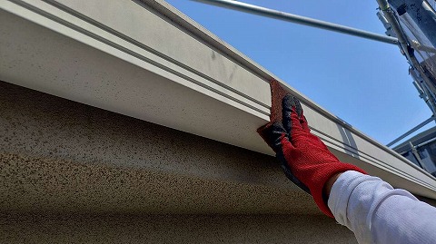 ③雨樋塗装の詳細写真