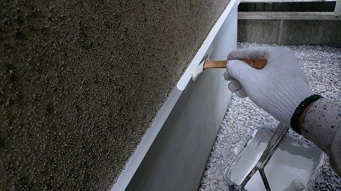 ⑤土台水切り塗装の詳細写真