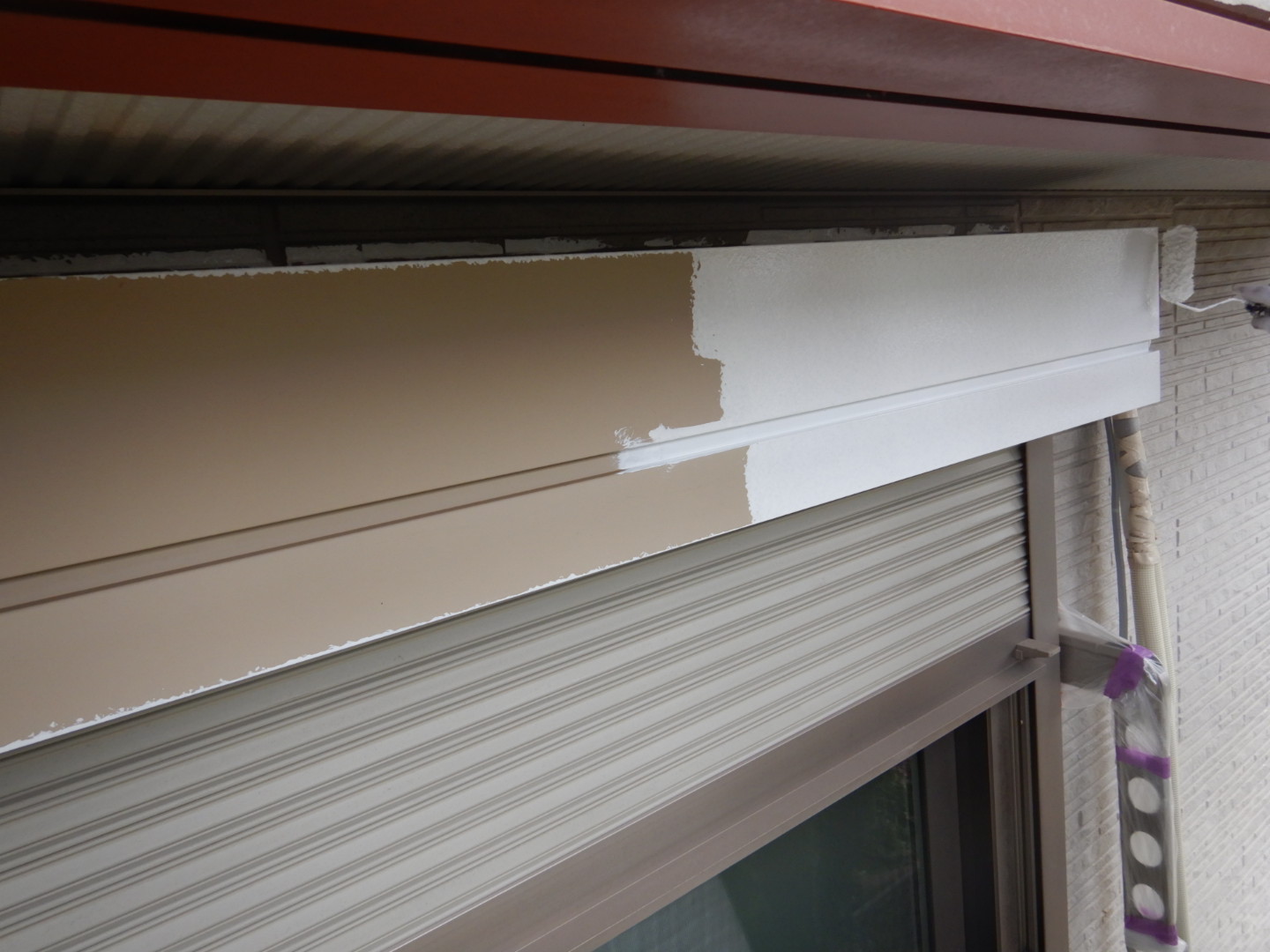 ⑤シャッターボックス塗装の詳細写真