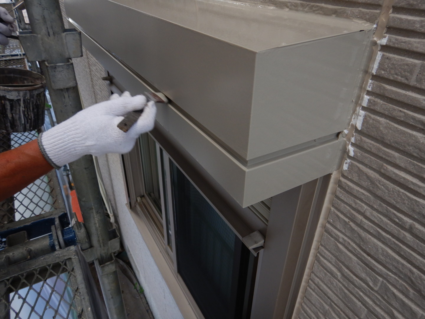 ⑤シャッターボックス塗装の詳細写真