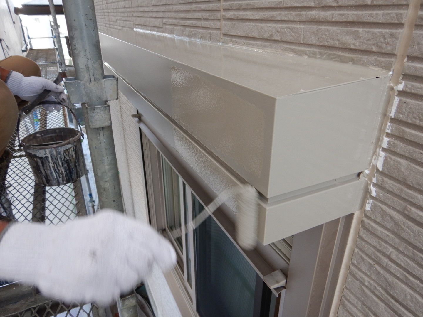 ⑤シャッターボックス塗装の詳細写真