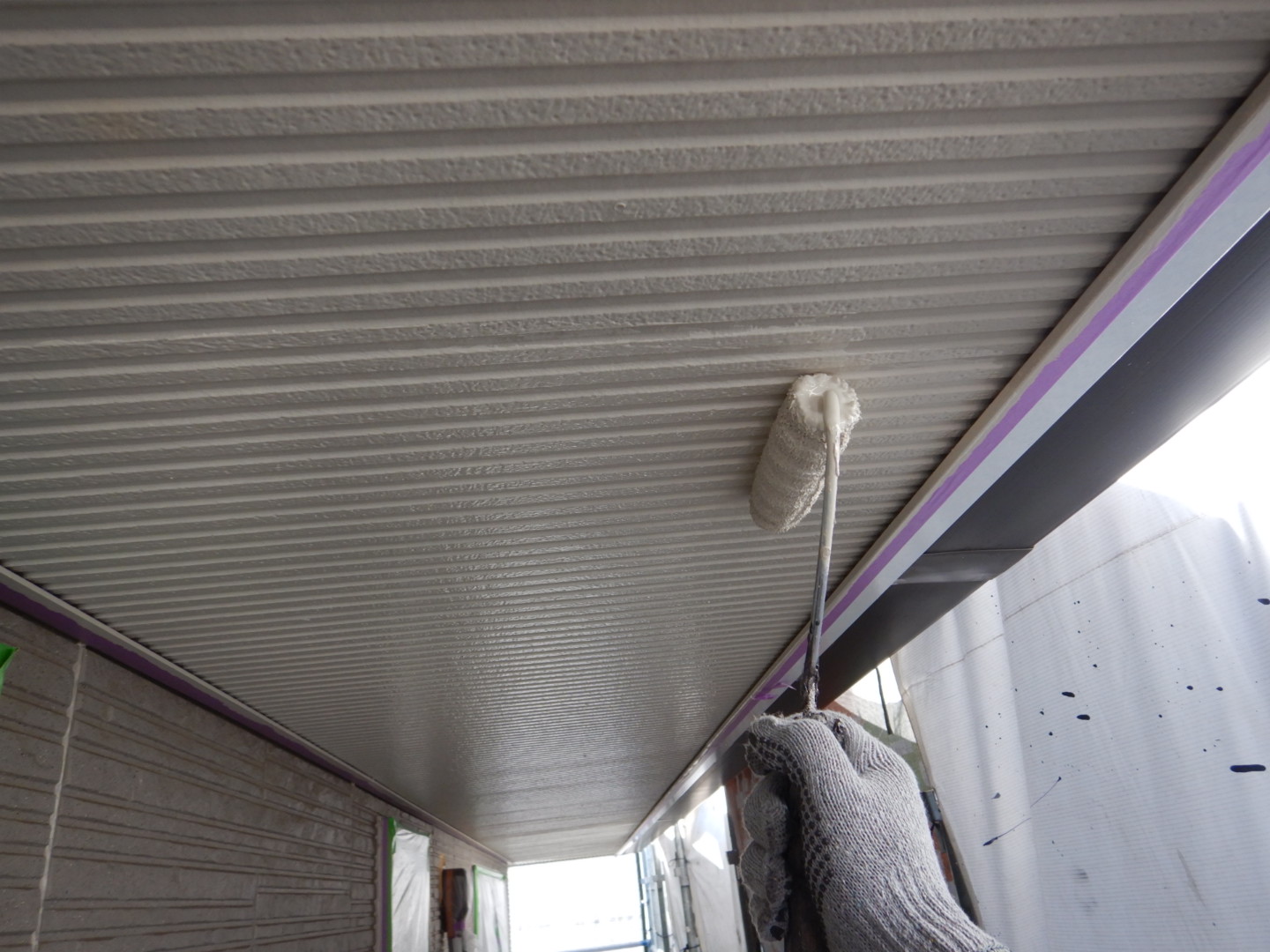 ④軒天塗装の詳細写真