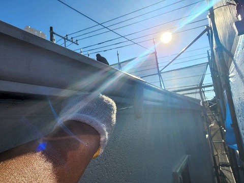 ⑤雨樋塗装の詳細写真