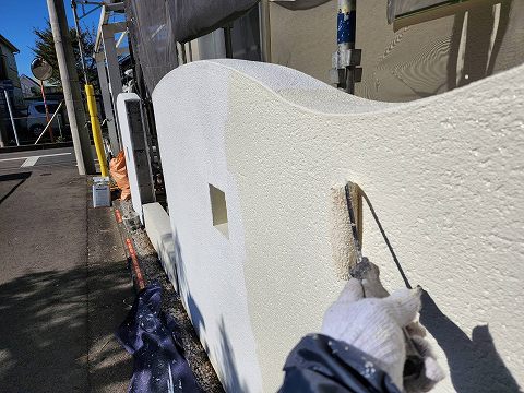 ③門塀塗装の詳細写真