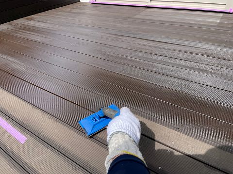 ②ウッドデッキ 塗装の詳細写真