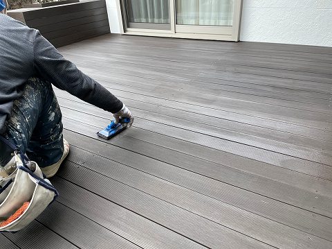 ②ウッドデッキ 塗装の詳細写真